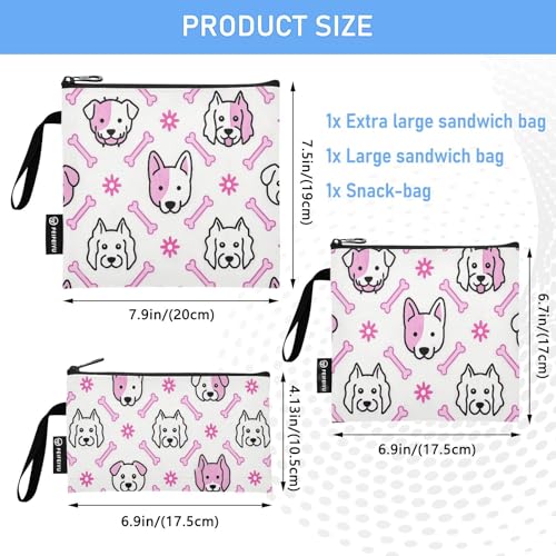 Bolsas reutilizables para snack de 3 piezas HXshaoye miniatura 3