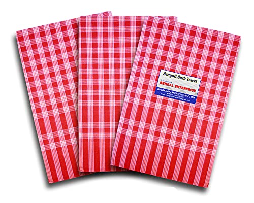 BENGAL ENTERPRISE Bengali Traditional Soft Cotton Gamcha Bath Towel Skin Friendly, Long Lasting for Men and Women XXXL Large (Set of 3)-image-14