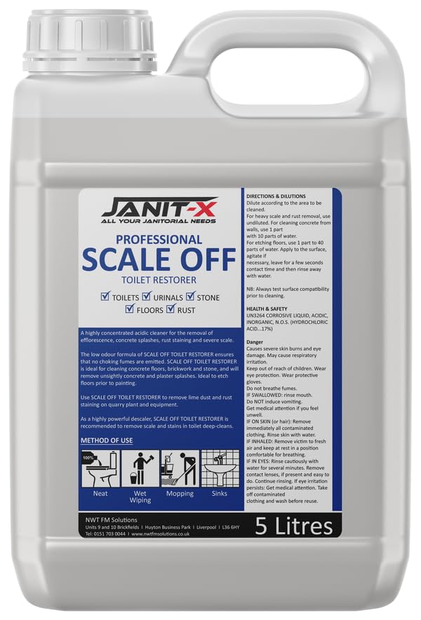 Janit-X Scale Off Toilet Restorer 5 litre (without pump, 1 Bottle)