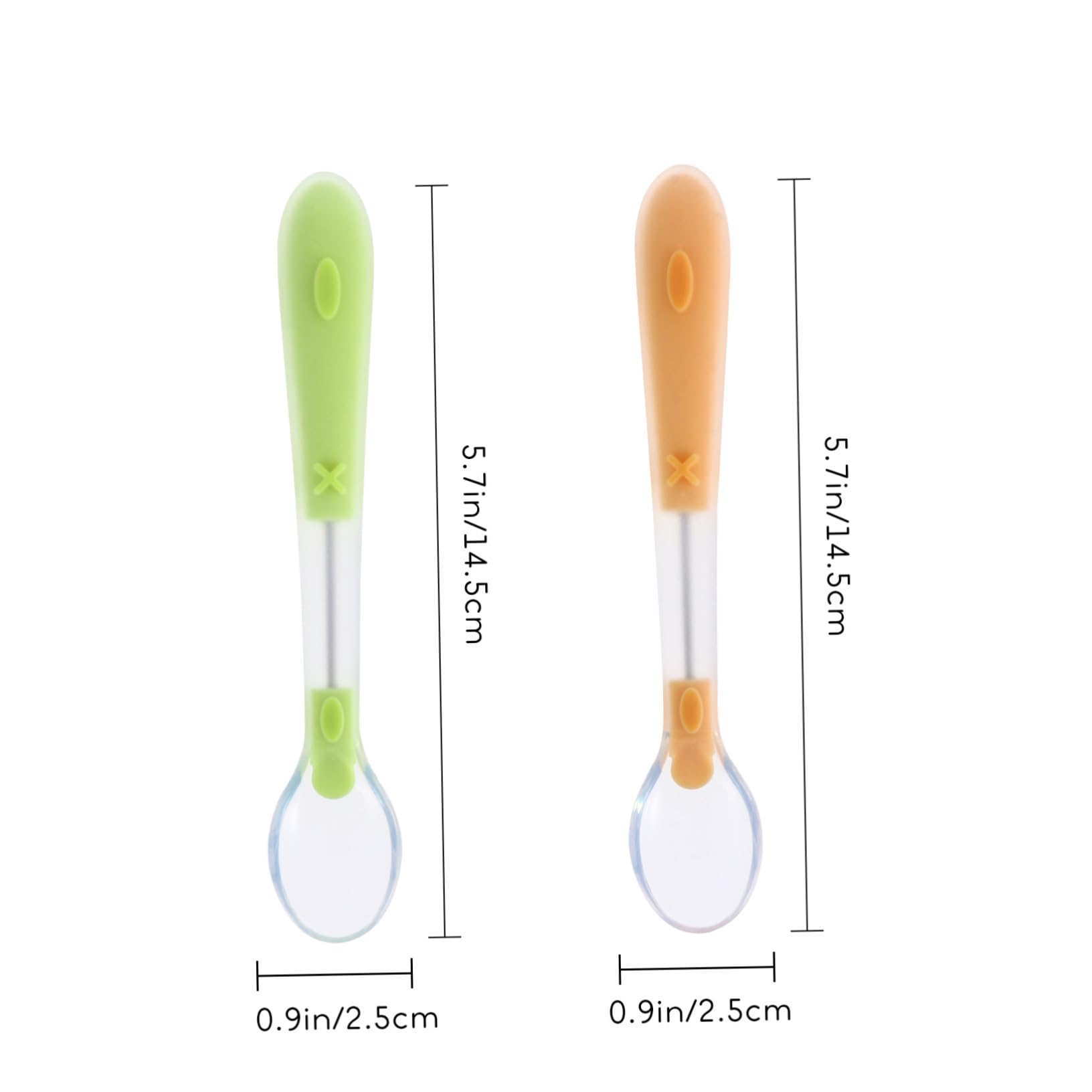 SUPVOX 2Pcs Soft Spoons Set Adorable and Utensils for Easy Grasping for present Options and Design
