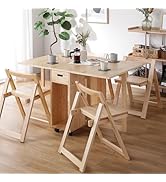 Amazon｜RASIK ダイニングテーブルセット 4人用 5点セット 折りたたみ