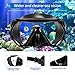 Supertrip Snorkel Set Adults-Anti-Fog Film Scuba Snorkeling Diving Mask with Impact Resistant Temperred Glass Dry Top Snorkel, Snorkeling Gear Black