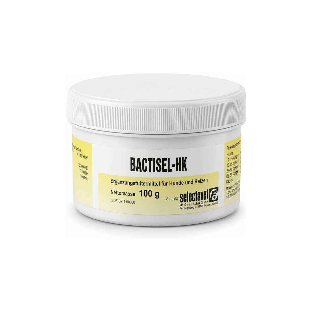 Bactisel Selectavet HK Pulver | Doppelpack | 2 x 100 g | Ergänzungsfuttermittel für Hunde und Katzen | Mit Probiotika