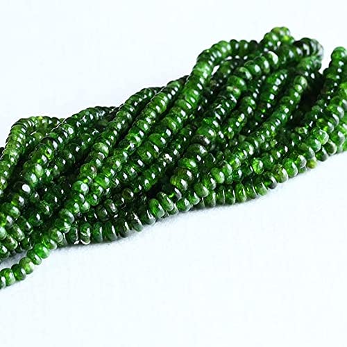 Perles en diopside vert foncé pour confectionner vos colliers d'été et bijoux bohèmes