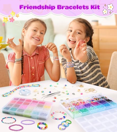 Miniatura 7 de Ophy 19000 Uds Abalorios Para Hacer Pulseras, 36 Colores 3mm Cuentas Arcilla Polimérica Para Hacer Pulseras Abalorios, Cuentas Para Pulseras Con Letras Cuentas Para Diy Collares Manualidad Regalo