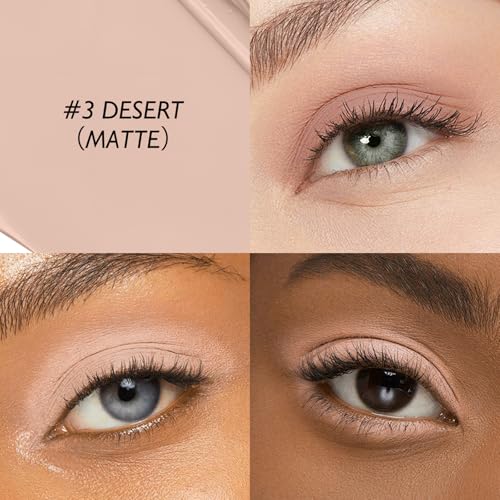 Wugbc Eyeshadow Stick Matte Eye Brightener Pencil Cream Nude Eye Shadow Base Crayon Long-Lasting Crease-Proof Naked Eyeshadow Blendable High Pigmented Single Eyeliner Makeup for Women, 3 DESERT