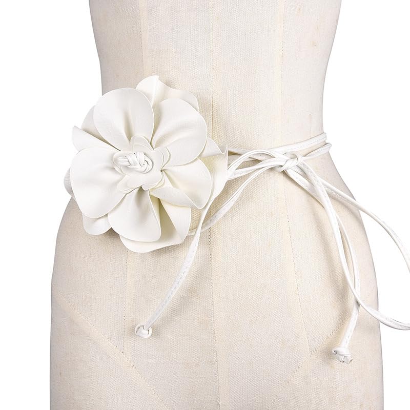 COTIM COYIN Women's Decor Flower Rope Braid Waist Belt for Wedding Dress, Party, Sash Waist Belt For Bridal2