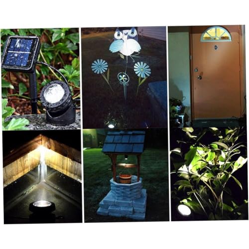Luces para estanque sumergibles de 6 LED con carga solar y panel de alta resistencia impermeable 4