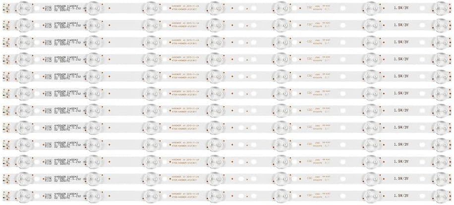 Kit/12pcs LED Backlight Strips Fit for TOSHIBA 49L621U K490WDR 4708-K49WDR-A1213K11, 284929440764