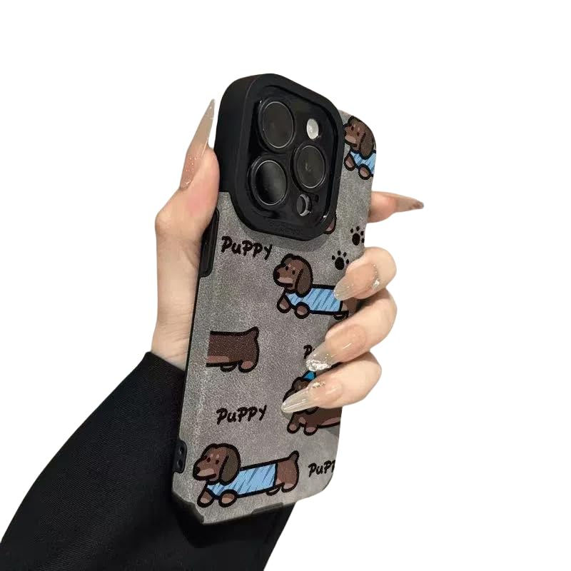 Coque iPhone XR grise intégrale antichoc étui rigide Simple Teckel