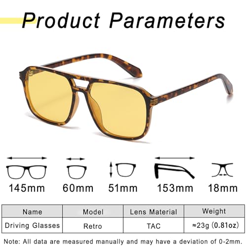 Image of Large Night Vision Glasses for Driving Women Men | Anti Glare Night Driving Glasses
