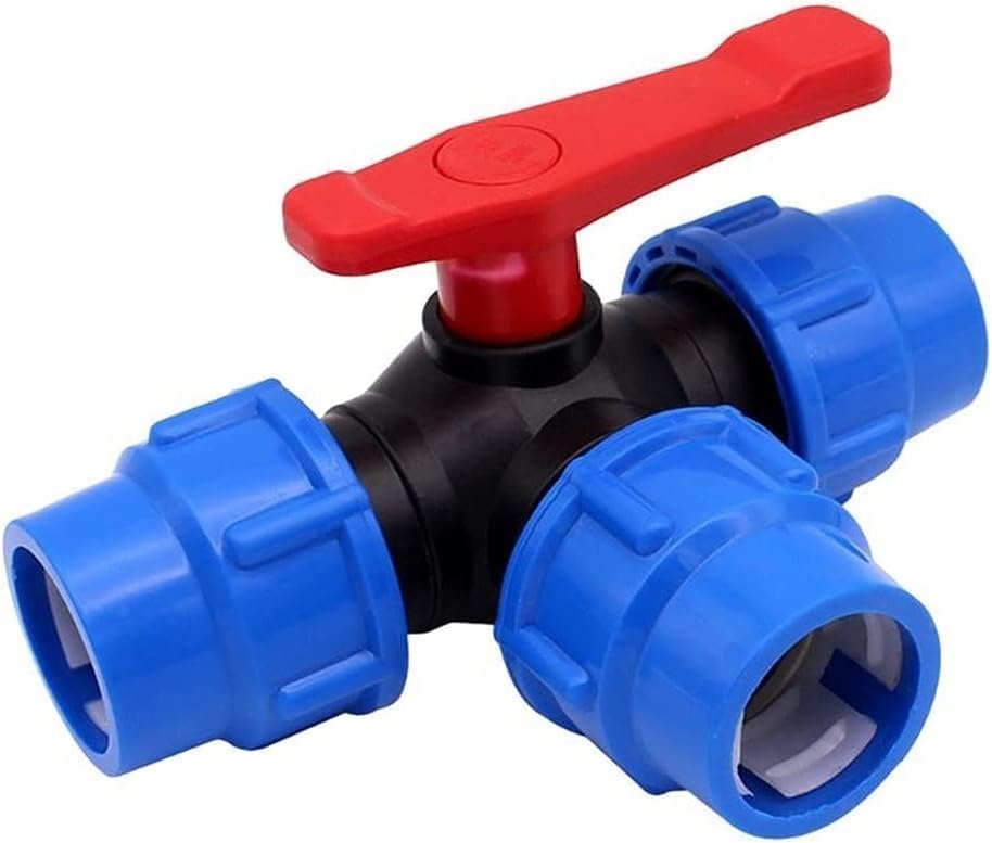 lever ball valves,ball valve,PE Three-Way Quick Connect Valve,Plastic T-Type Valve,Inner Diameter 20/25/32mm Three-Way Ball Valve,1pcs (Size:BK-22mm) (Size : BK22mm) (Size : BL27mm) ( Color : Parent )
