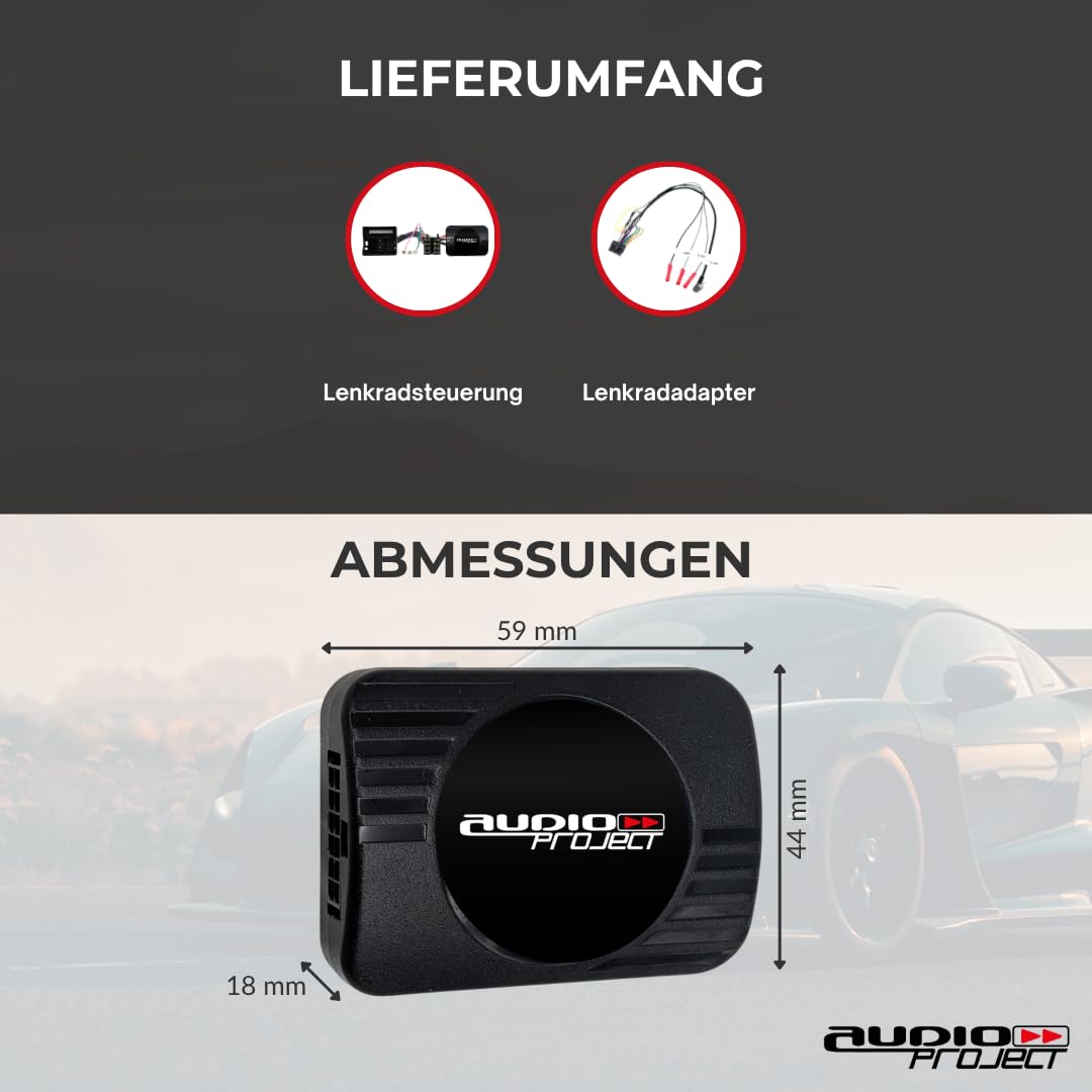 Audioproject A400.3-11 - CAN Bus Adapter incl Lenkradfernbedienung Lenkradadapter für Opel Agila Antara Astra H Corsa D Meriva Vectra Vivaro Zafira für Autoradio Pioneer Kenwood JVC Alpine u.a.