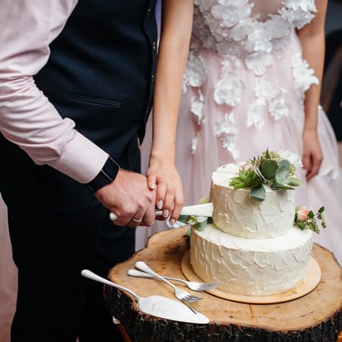 Wedding-Presents-for-Couples-Sliver-Wedding-Cake-Knife-and-Server-Set-Cake-Cutting-Set-Bridal-Shower-Anniversary-Engagement-Presents-For-Mr-and-Mrs-Set-of-4