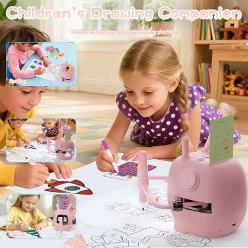 Drawing Robot for Kids with 192 Cards, Smart Robot Drawing Machine Toys for 3+ Year Old Boys and Girls, Interactive Painting Learning and Educational Toy Perfect for Birthday Chirstmas Party, Pink — view 5