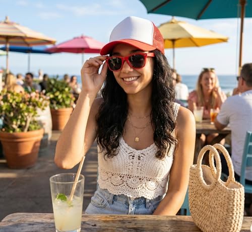 Image of Funky Junque Blank Mesh Foam Lightweight Snapback Trucker Hat | Lightweight Foam Trucker Hat with Breathable Mesh Back, Golf Beach and Street Style, Trendy Trucker Hats for Men