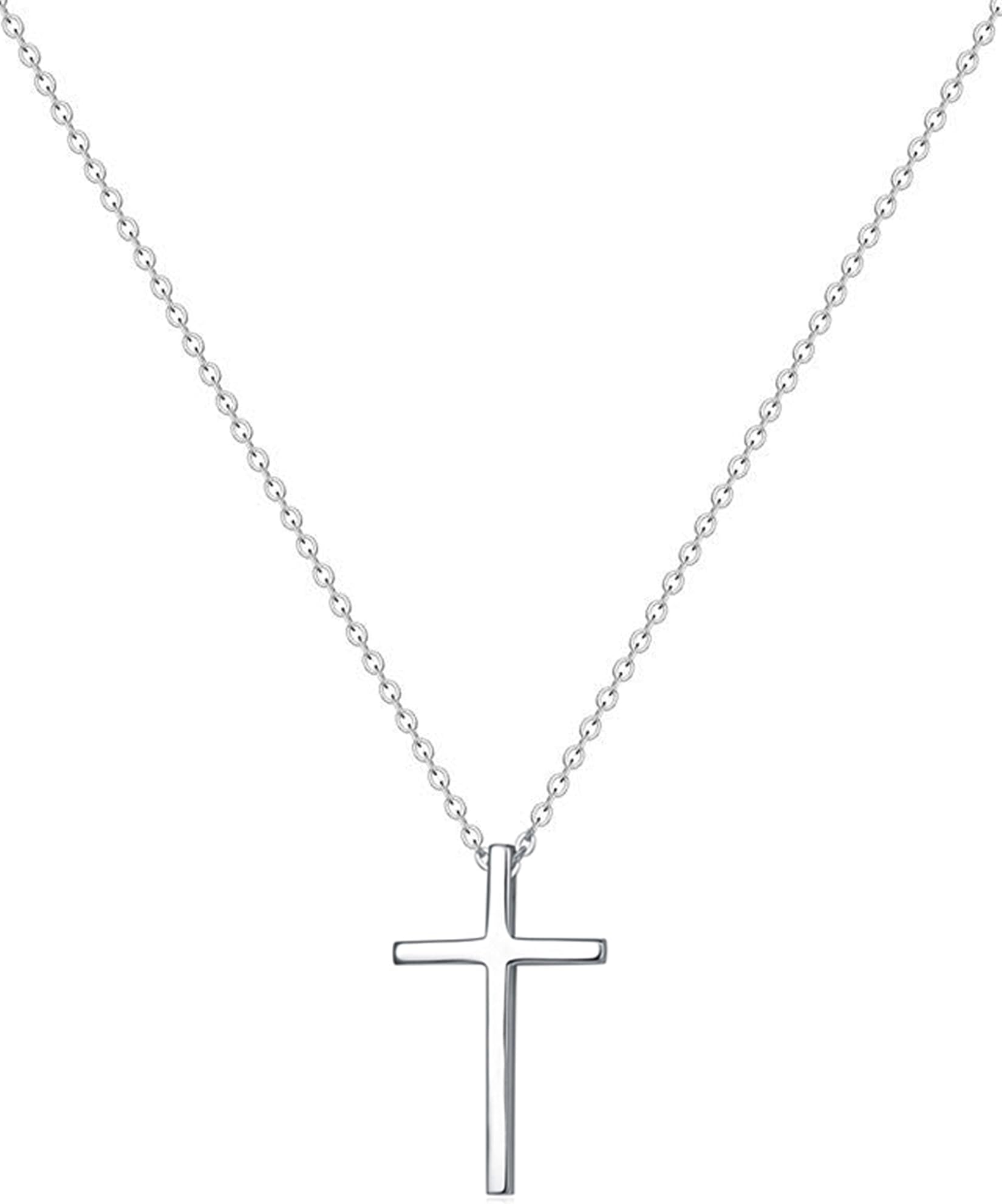 silver cross necklace for women