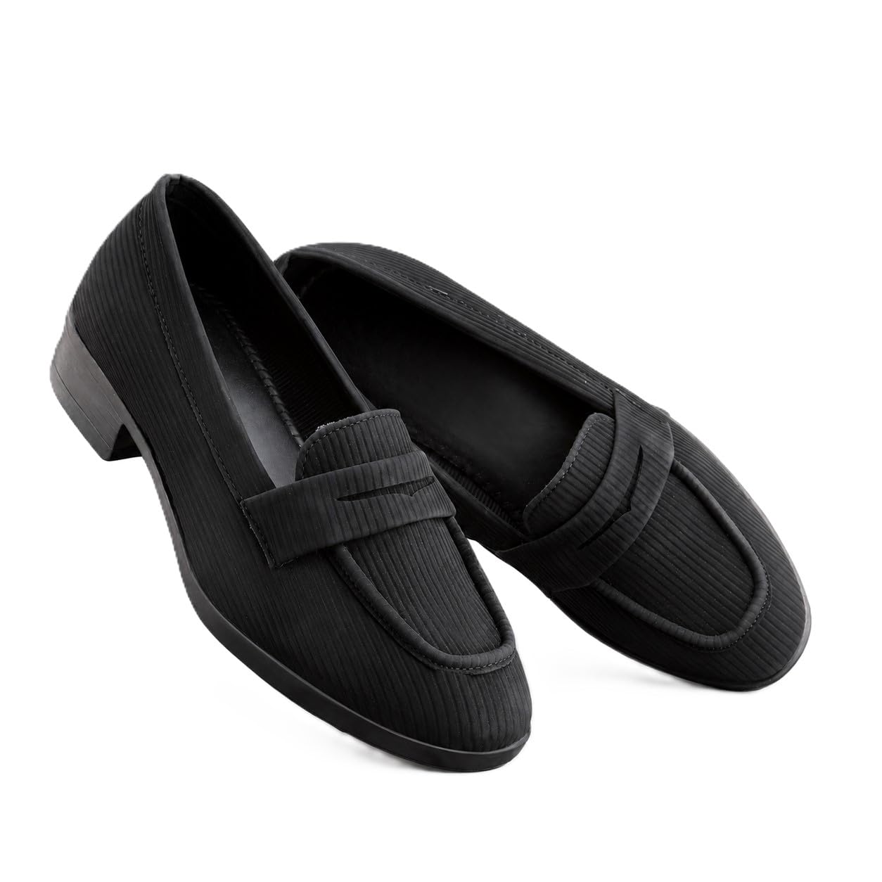 yuvrato baxi Women's Loafers, Slip On Formal Office Shoes Comfortable Casual Lightweight Flat Footwear with Faux Leather Material & Anti-Slip TPR Sole.-picture-38