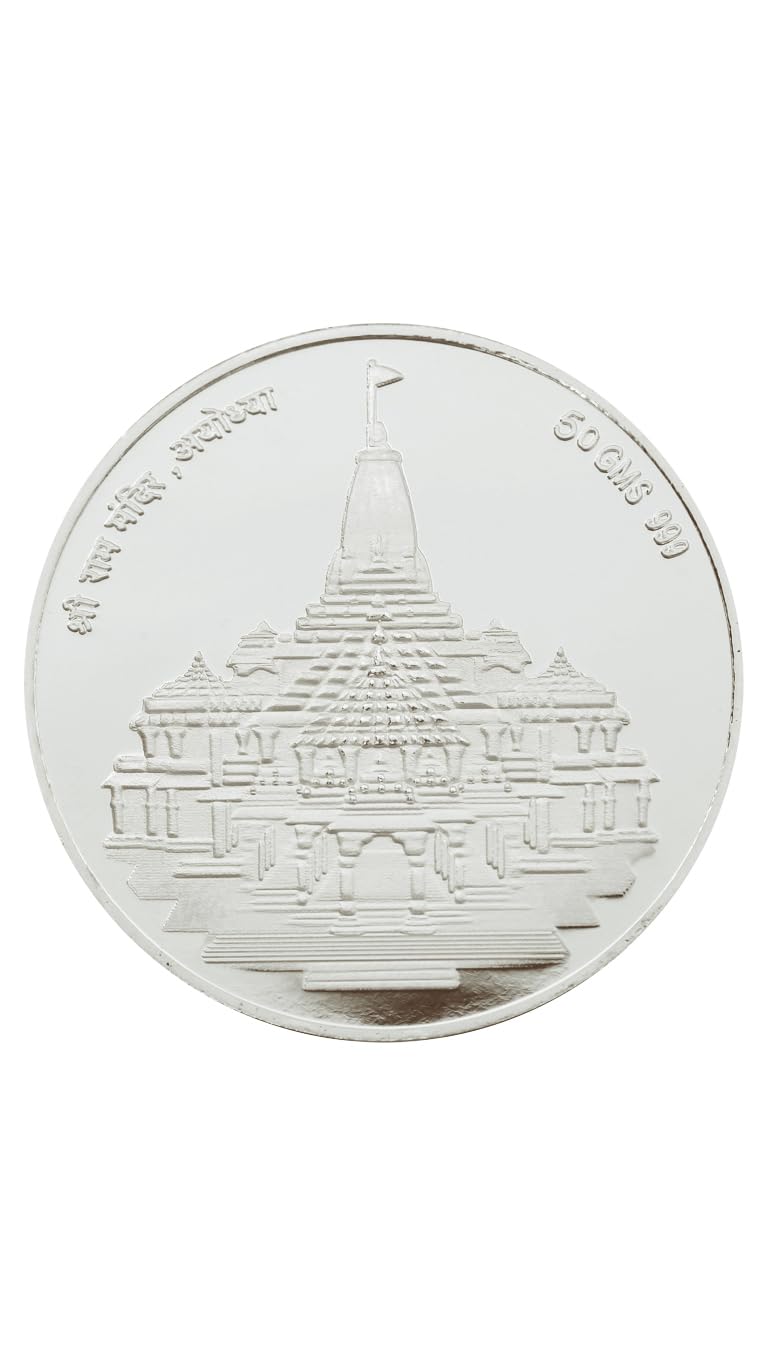 Bangalore Refinery 999 Purity Silver Coin of Ram Mandir (50) (B0CV492ZS5) Amazon Price History, Amazon Price Tracker