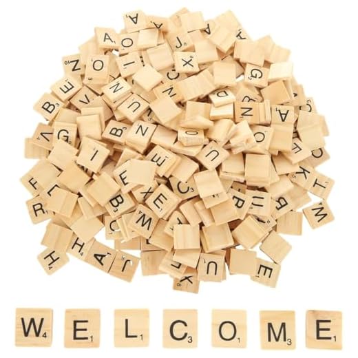 OUDQFCJ 52pcs Lettres en Bois,Lettre Scrabble Bois,Lettre Bois,Lettres de Scrabble,Lettres Mobiles,Tuiles de Lettre en Bois A à Z,Pour Travaux Manuels,étude,Orthographe,Cadeau,20 x 18 x 4mm