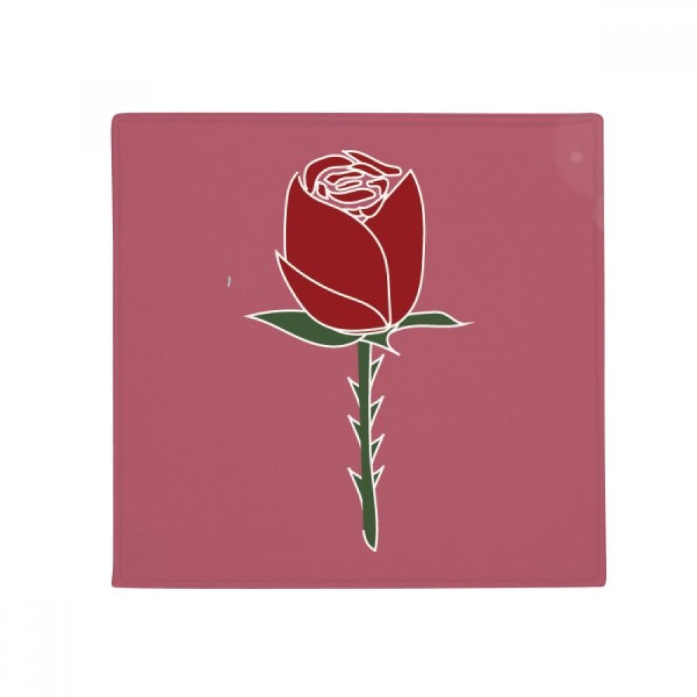 Cadeau de maison rouge carnation fleur plante tapis de sol 80cm