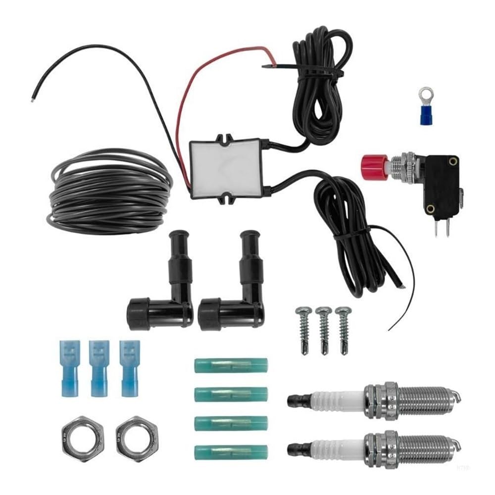 Bujías Spark 920L Doble Lanzallamas Universal para Motor de Motocicleta El Juego de Llamas de Escape de Camiones Incluye Todas Las Piezas de Instalación