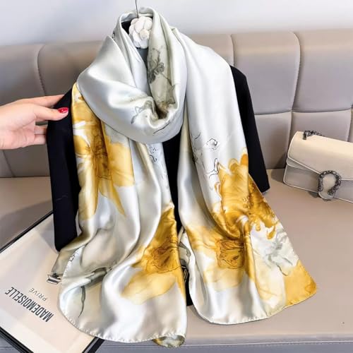 Fashion Scarves Scarf Silk Feeling Scarves Long Lightweight Sunscreen Shawls for Women (Y25)3