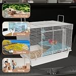 STILLCOVE Small Hamster Cage Indoor, with Water Bottle & Food Bowl | with Platform and Ramp, Heightened Base, Small Animal Houses & Habitats for Rat, Mouse, Gerbil, Dwarf Syrian Teddy Bear Mice - Image 6