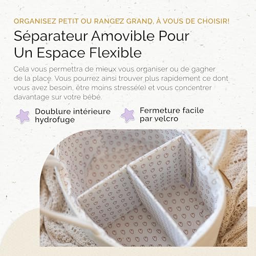 Panier à couches pour ranger la table à langer de bébé