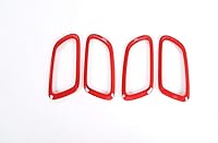 Vista 3 de ABS Manija de puerta interior Tazón Decoración Anillo Cubierta para Jeep Grand Cherokee 2017 Arriba (Rojo)