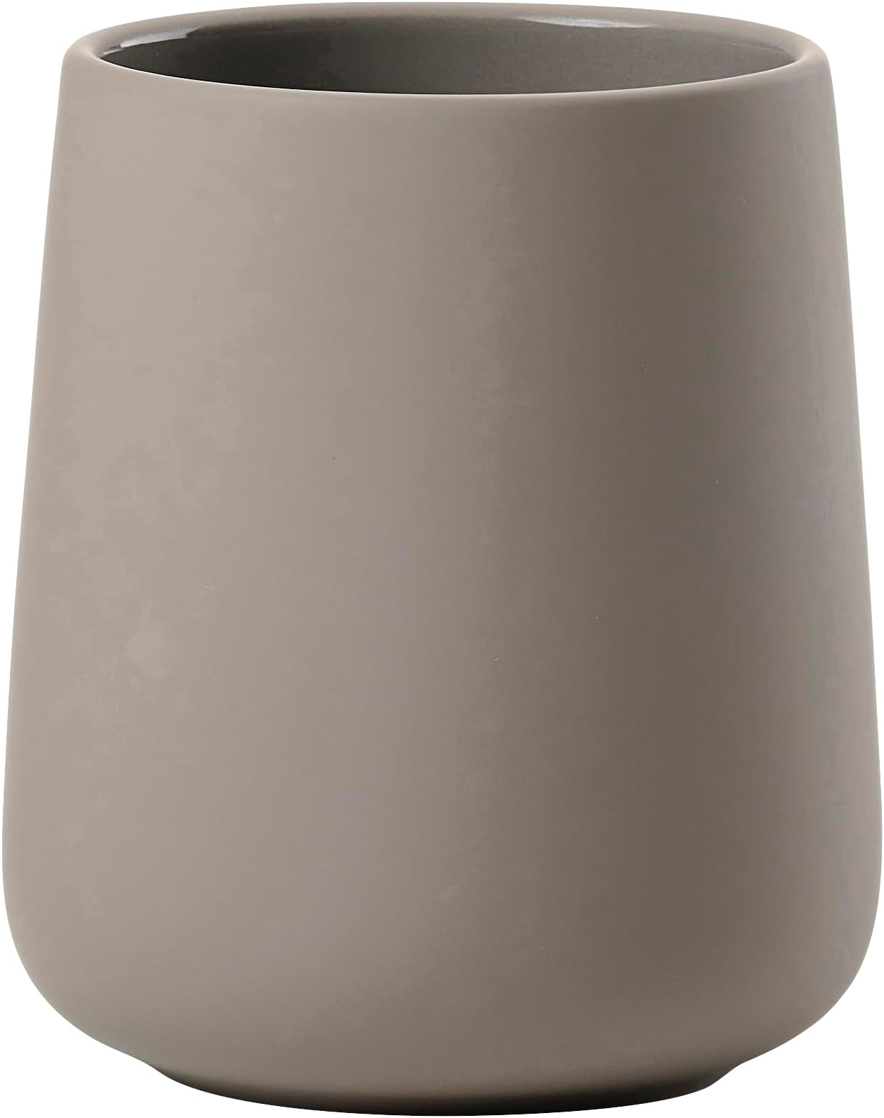 ZONE DENMARK Nova One Toothbrush Cup | Sleek & Durable Modern Bathroom Accessory | Revitalize Your Daily Routine with Scandinavian Elegance and Practicality Unite- (Taupe)