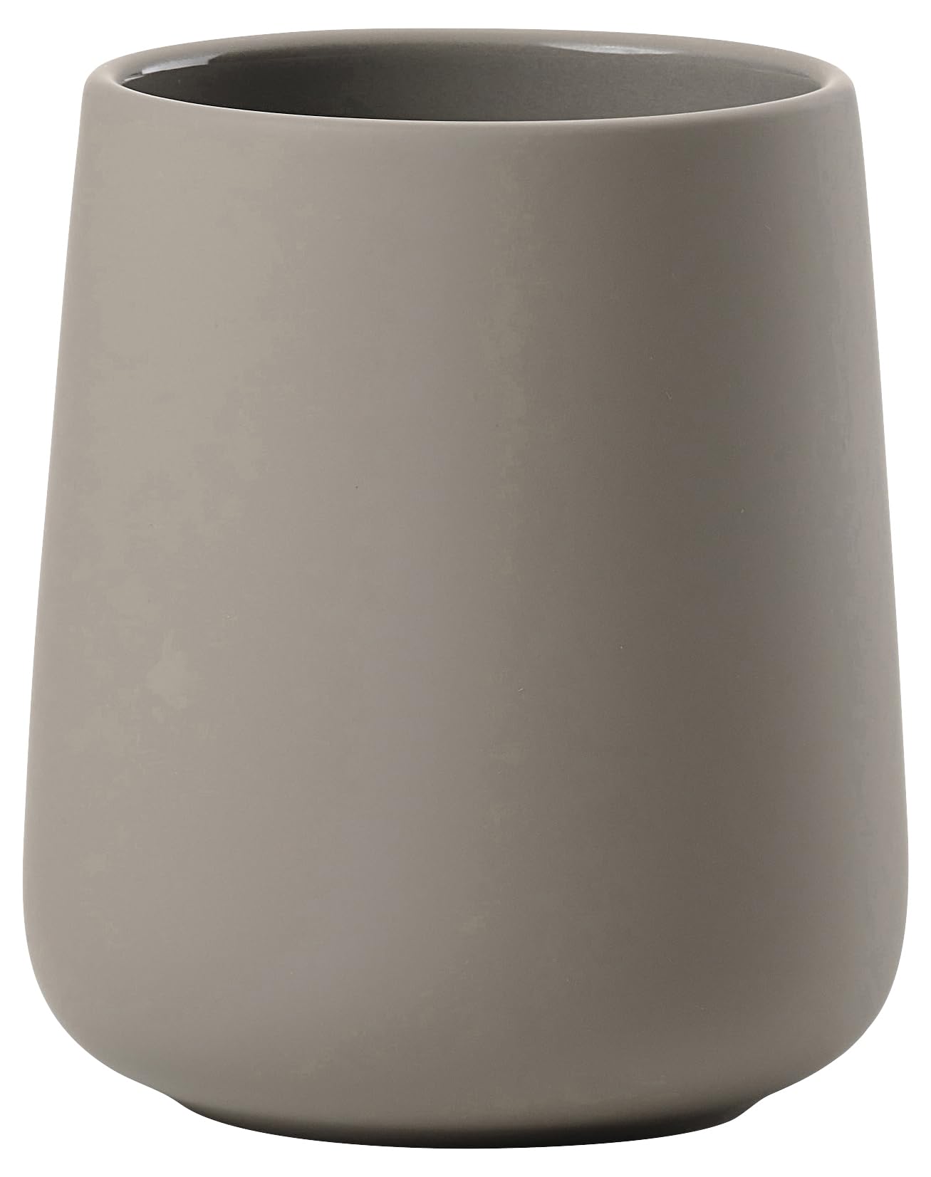 ZONE DENMARK Nova One Toothbrush Cup | Sleek &amp; Durable Modern Bathroom Accessory | Revitalize Your Daily Routine with Scandinavian Elegance and Practicality Unite- (Taupe)