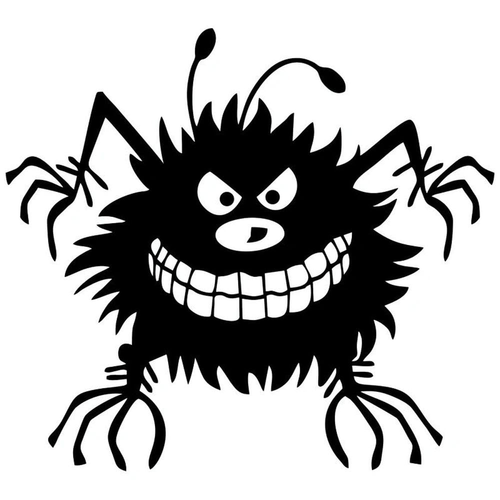 The Monster Car Sticker Automobiles Motorcycles Exterior Accessories Vinyl Decals 20cm*18cm(Black)