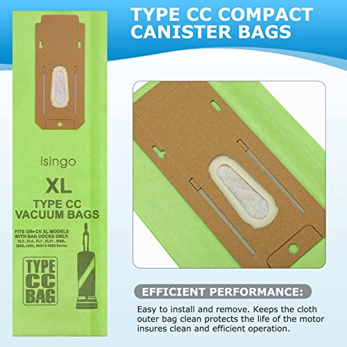 Image of 16 Pack Vacuum Bags Replacement for Oreck Type CC, Fit all Orеck XL Upright Vacuum Cleaner, XL XL2 XL7 XL21, Replaces Part #CCPK8, CCPK8DW, Green