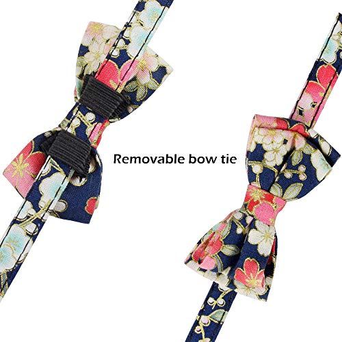 Image of Bowtie Cat Collars Breakaway with Bell, Adjustable Cute Kitty Collars Safety Buckle Kitten Collar for Cat Puppy 7.5-11in (20)