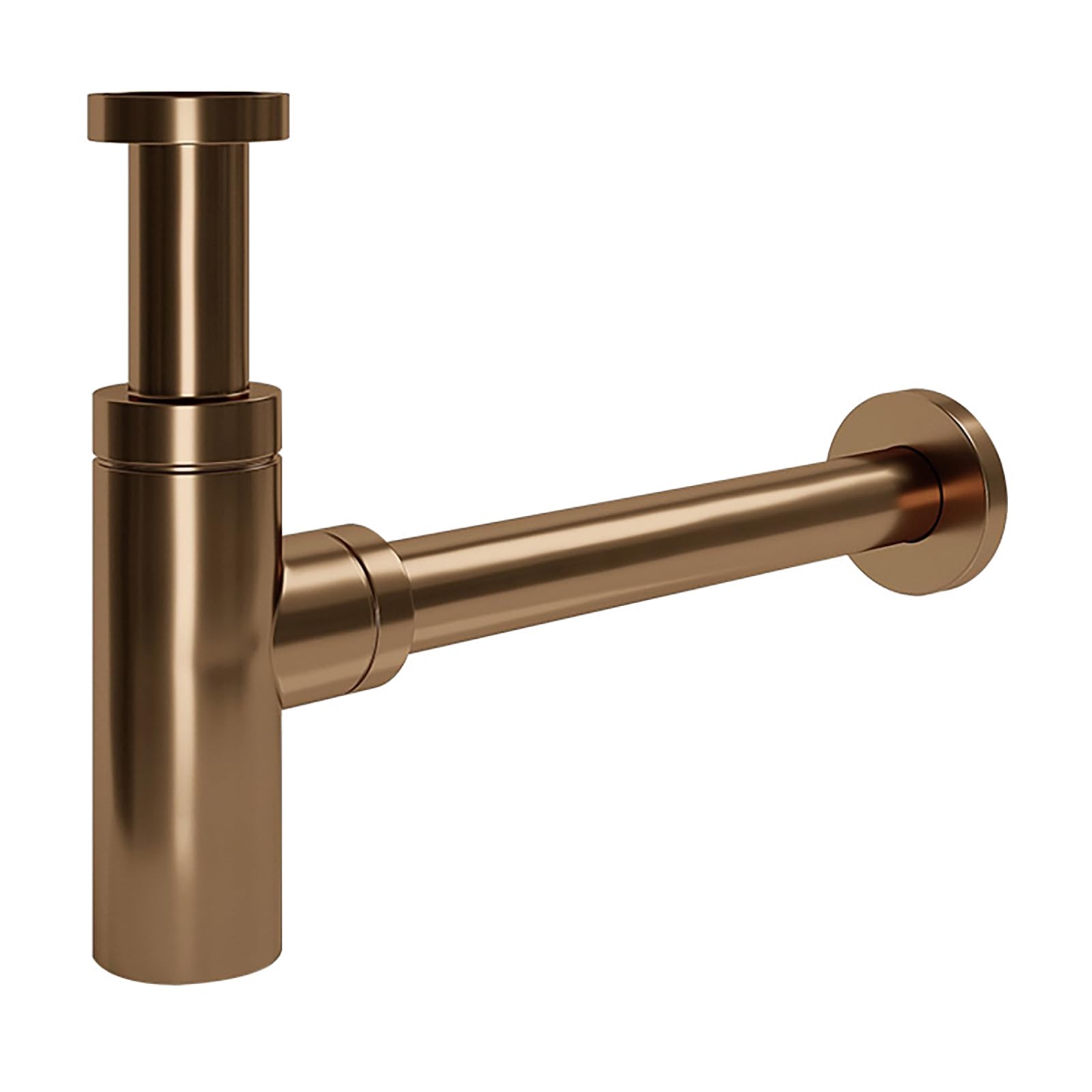 Syphon Waschbecken mit Reinigungsöffnung,Geruchsverschluss,Höhenverstellbares,Waschbecken Ablaufgarnitur mit Verlängerung Waschtisch Siphon für Badezimmer Küchenspüle,Roségold
