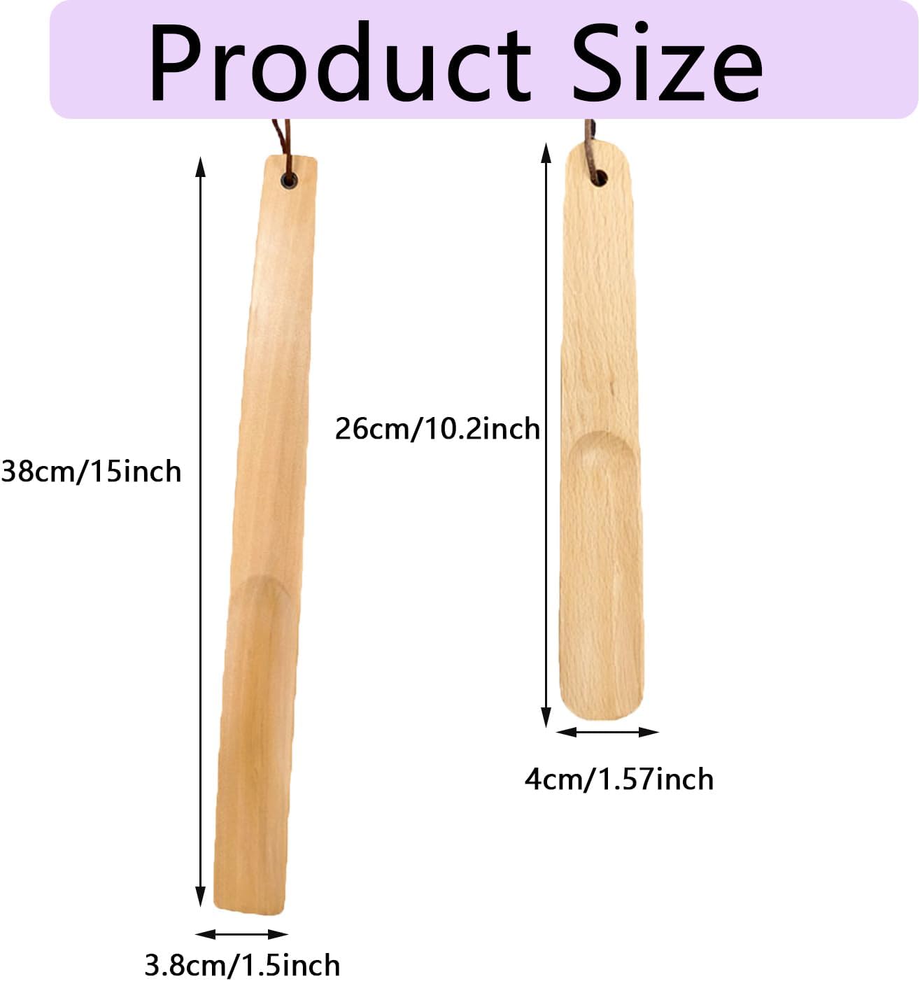2 PCS Boot Horn Shoe Helper Shoe Horn Long Handle for Seniors Men Women