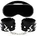 Super Soft Comfortable Fur Leather Handcuffs, Velvet Cloth Blindfold Eye Mask Set, Good for Sex Play (h+e)