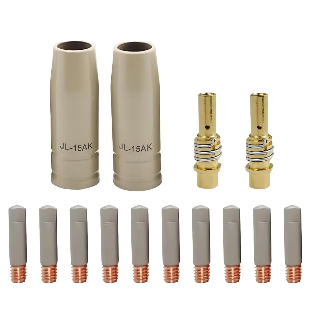 Littimoon MB15 15AK MIG Welder Accessories(Non-Stick Coating)- Replacement 14pcs Mig Welding Nozzle Tips Kit(. 035")