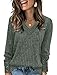 WIHOLL Fall Sweaters for Women Shirts Fashion 2025 Womens Long Sleeve Tops for Women Work Cute Business Casual Outfits Tunic Tops for Women Loose Fit Dressy Green