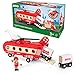BRIO World - 33886 - Hélicoptère Cargo - Accessoire pour circuit de train en bois - Figurine incluse - Jouet pour garçons et filles à partir de 3 ans