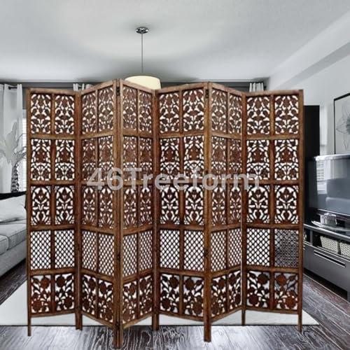 Image of Wooden Room Partition /Screen /Room Divider /Room Separator for Livng Room Bedroom Home Office Restarurant Hallway 20Inches Wide (6 Panel 6 Feet)
