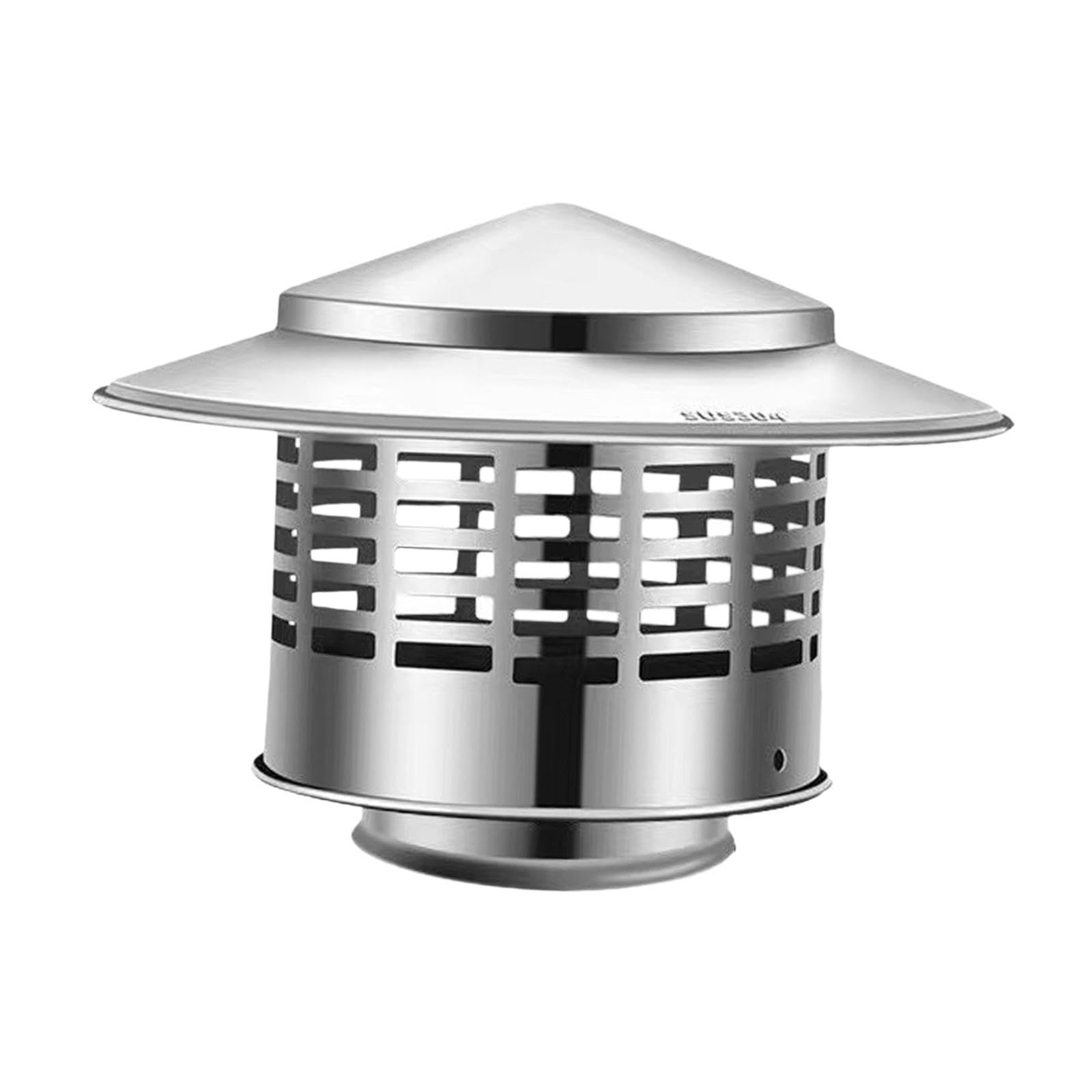 ATORSE Round Chimney Cap Home Lid Rainproof Exhaust Vent Rain Cover Roof Rain Guard Style A-image-26