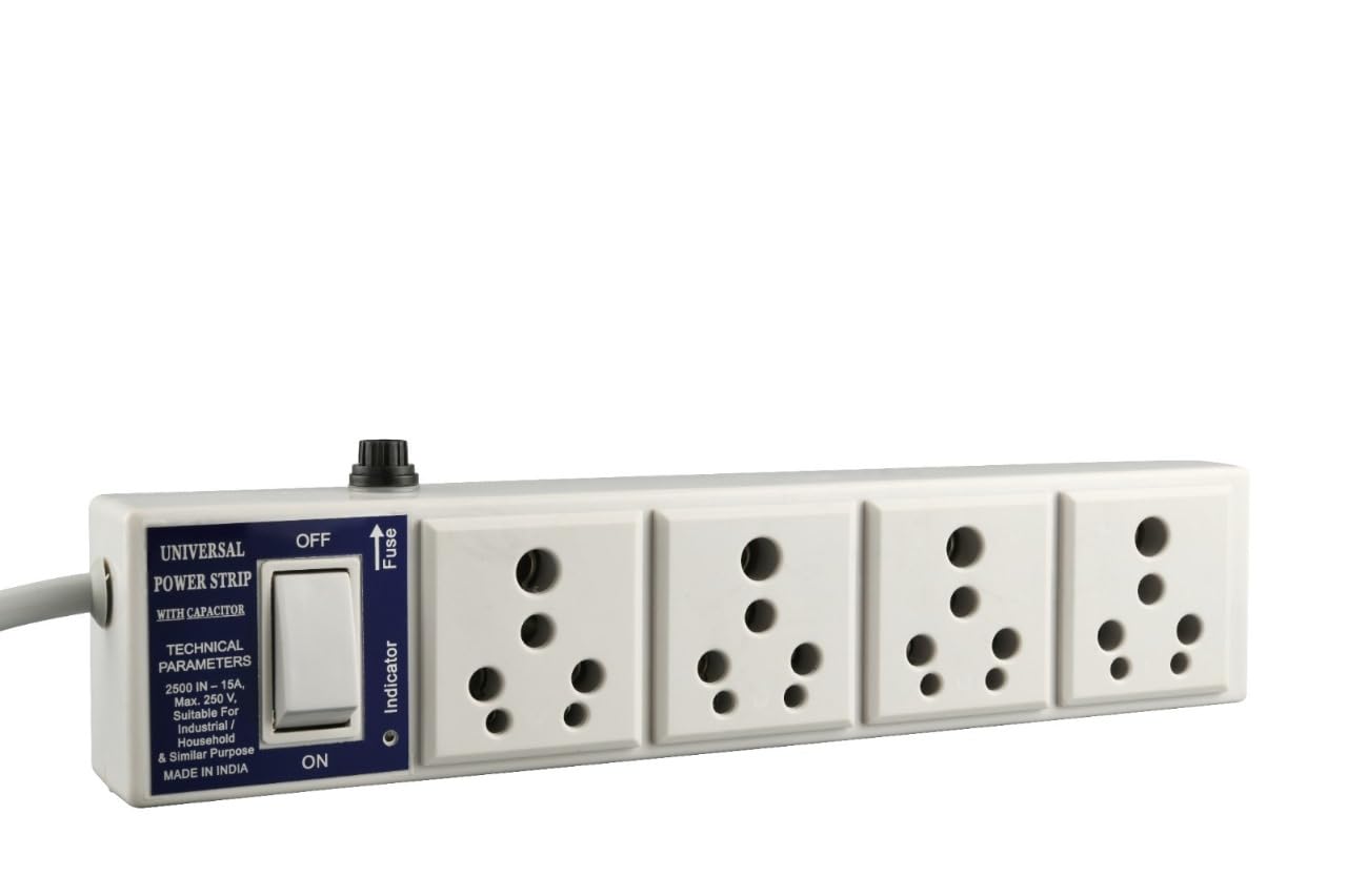 Alemac 4 x 1 15A Power Strip - 2 Meter Robust and Versatile Power Solution for High-Powered Devices (B0CR7GZBPW) Amazon Price History, Amazon Price Tracker
