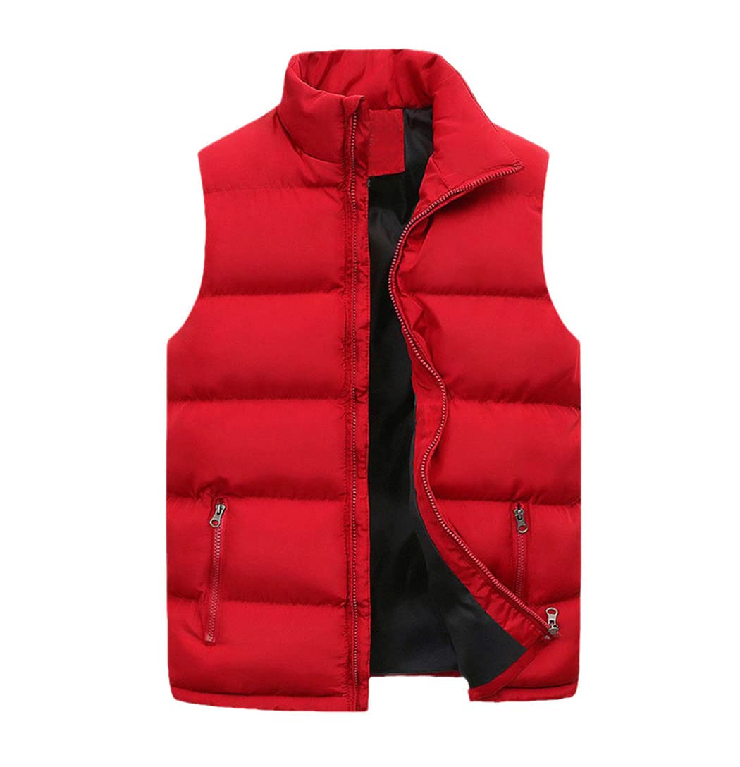 Chaleco para otoño e invierno cálido con cuello alto y cremallera 7