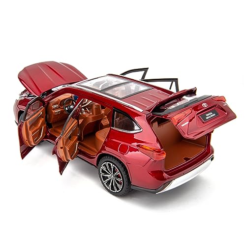 BDTCTK 1/24 Highlander modelo de coche a escala, con sonido y luz miniatura 4