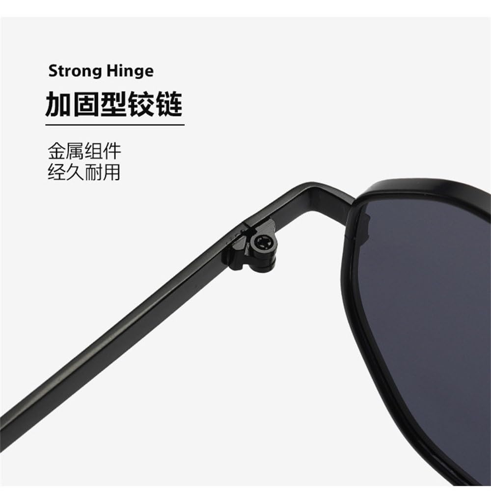 Gafas de sol de metal para hombres y mujeres, gafas de sol octogonales de polígono UV400