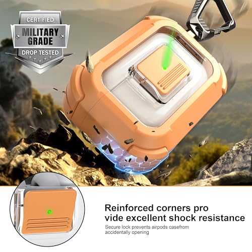 Image of RFUNGUANGO AirPods Pro 3 Case MagSafe Magnetic Automatic Lock, Brown
