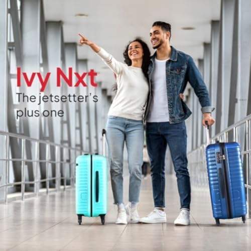 Image of American Tourister Ivy NXT|Medium Size Check-in Spinner Trolley Bag (68 cm)|360 4 Wheel Travel Luggage|Hard Case Polycarbonate (PC) Suitcase|Mounted TSA Lock|Turquoise
