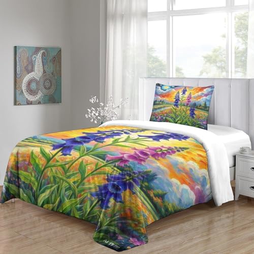 Linge de lit delphinium en microfibre douce avec fermeture éclair - 5